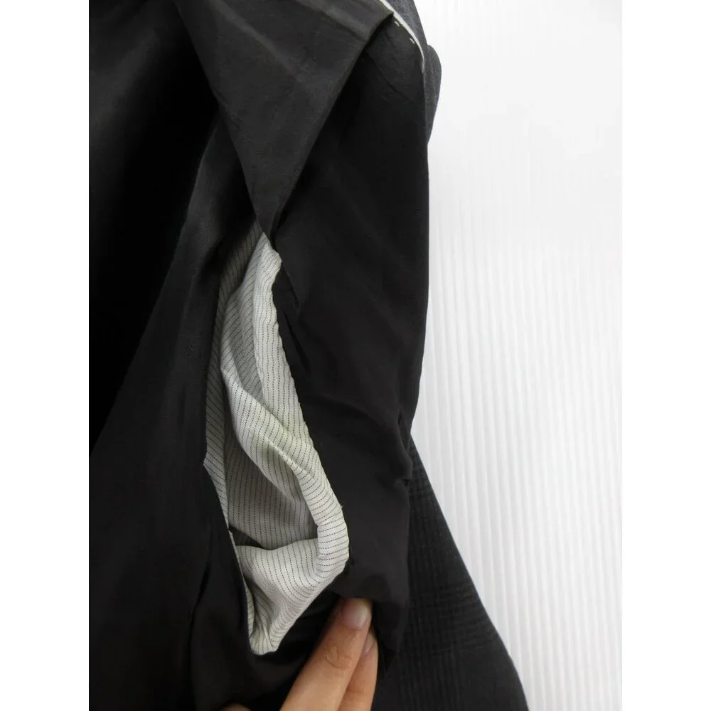 Theory Sport Coat 36 Blazer Wool Blend Glen Plaid Jacket Classic *